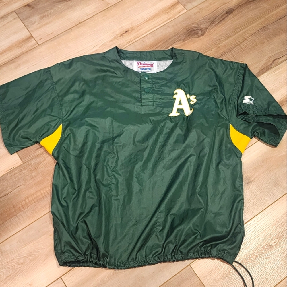 Diamond Supply Co. Green Mesh Jacket Oakland A's